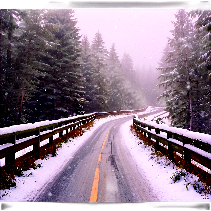 Snowy Road Blizzard PNG 70 PNG with transparent background