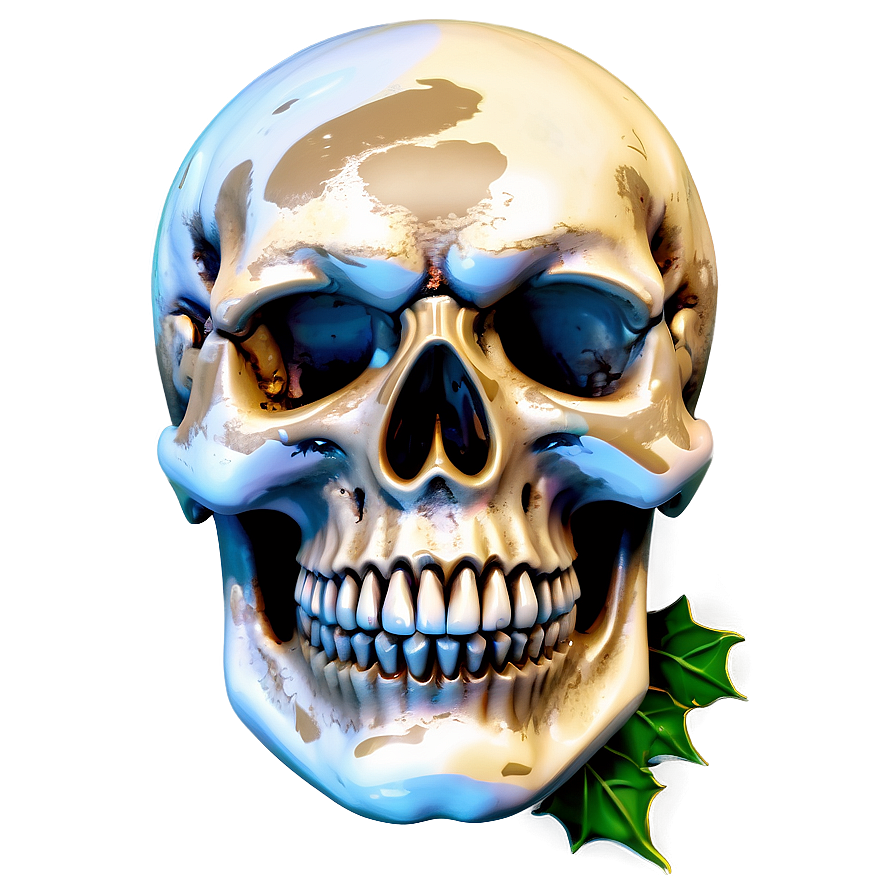 Snowy Skull Decoration Png C