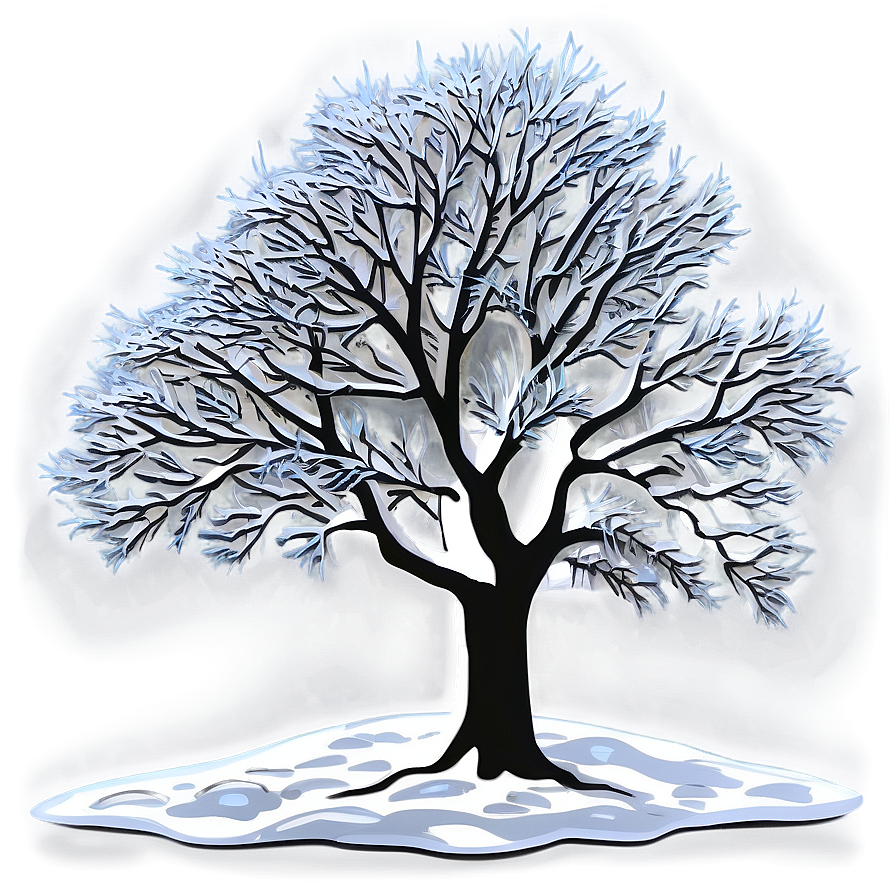 Snowy Tree Landscape Png Dud