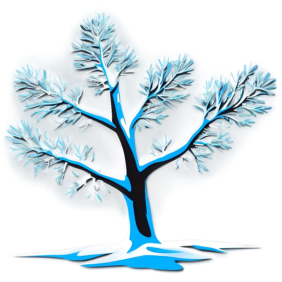 Snowy Tree Silhouette Png 06272024