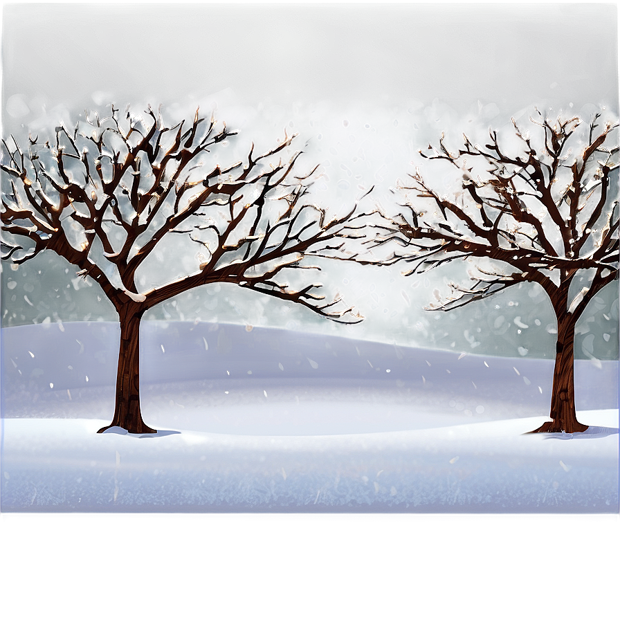 Snowy Tree With Lights Png Tkf