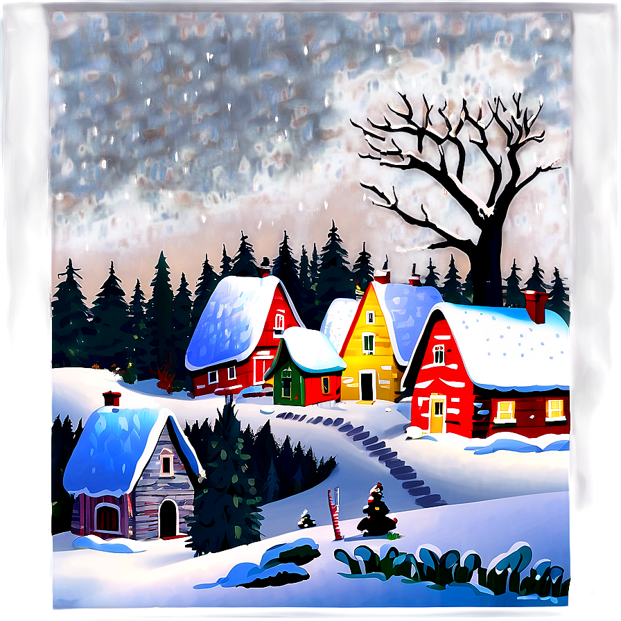 Snowy Village Transparent Png Ggp15