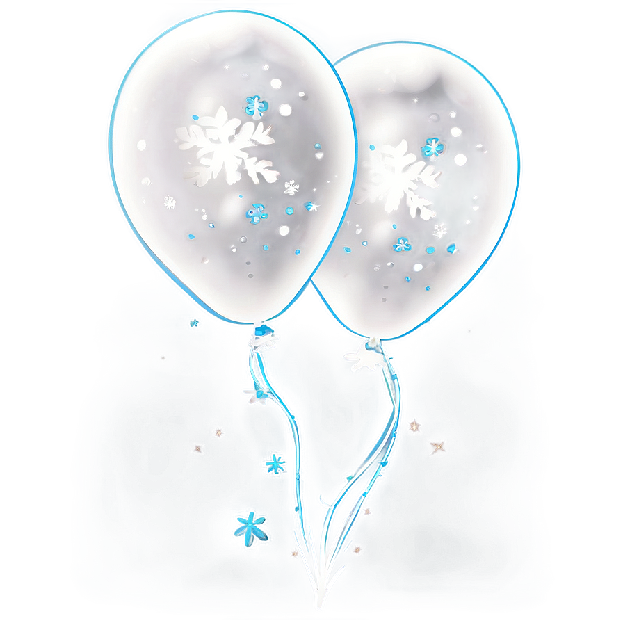 Snowy White Balloons Png Dqc