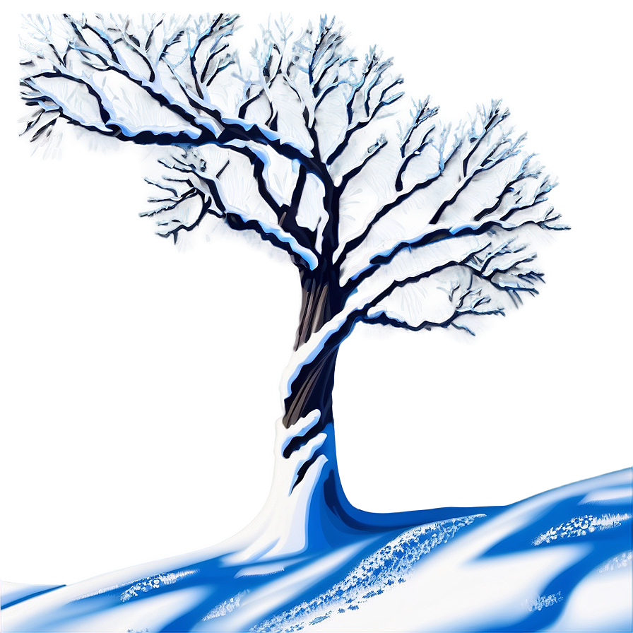 Snowy White Tree Graphic Png 41