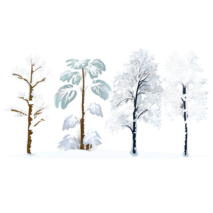 Snowy Wilderness Trees Png 27