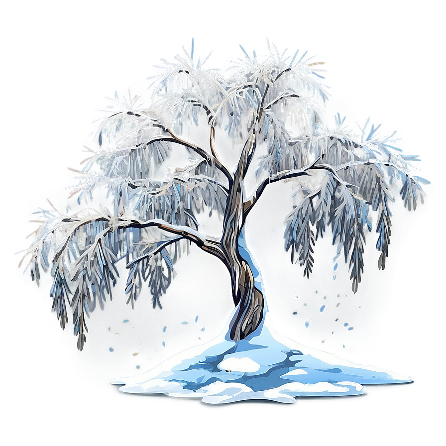 Snowy Willow Tree Png 80