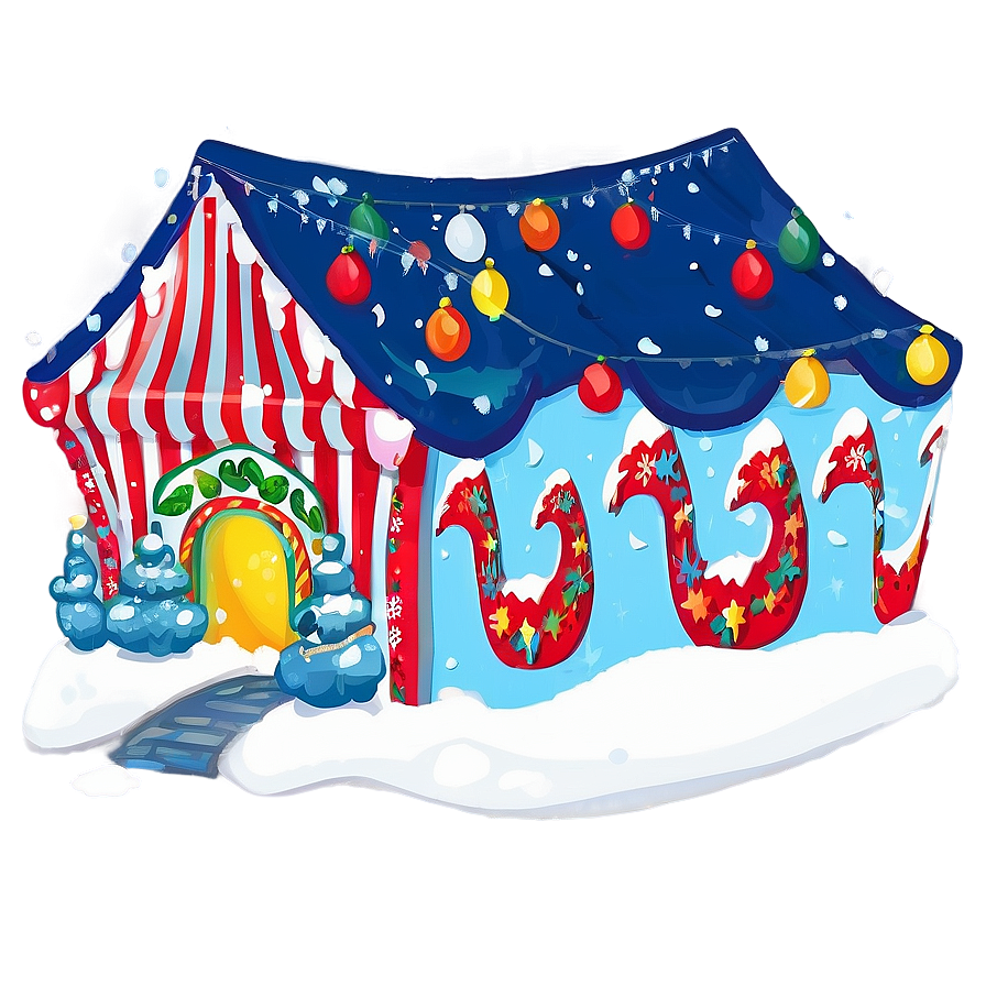 Snowy Winter Carnival Tent Png 06282024