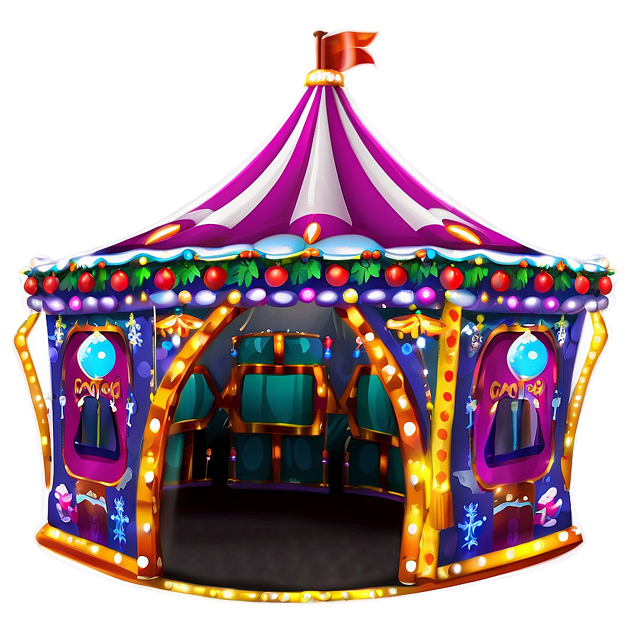 Snowy Winter Carnival Tent Png Evb80