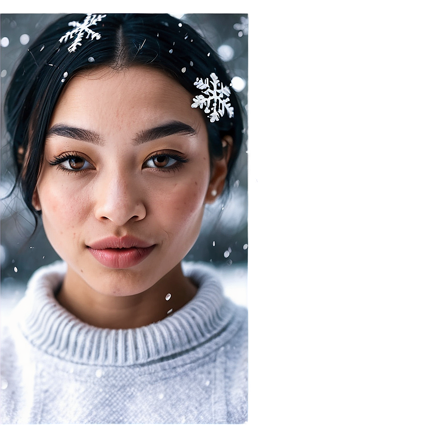 Snowy Winter Scene Portrait Png 69