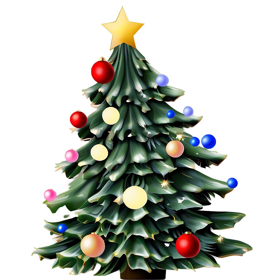 Snug Christmas Tree Art Png 06252024