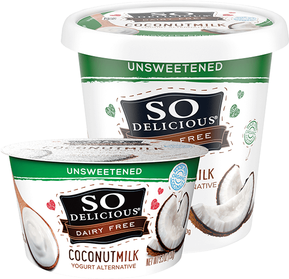 Unsweetened Plain Coconutmilk Yogurt'Class='pro-xlgimg - So Delicious Coconut Milk Yogurt Strawberry Banana, HD Png Download PNG image with a transparent background, free high-resolution download