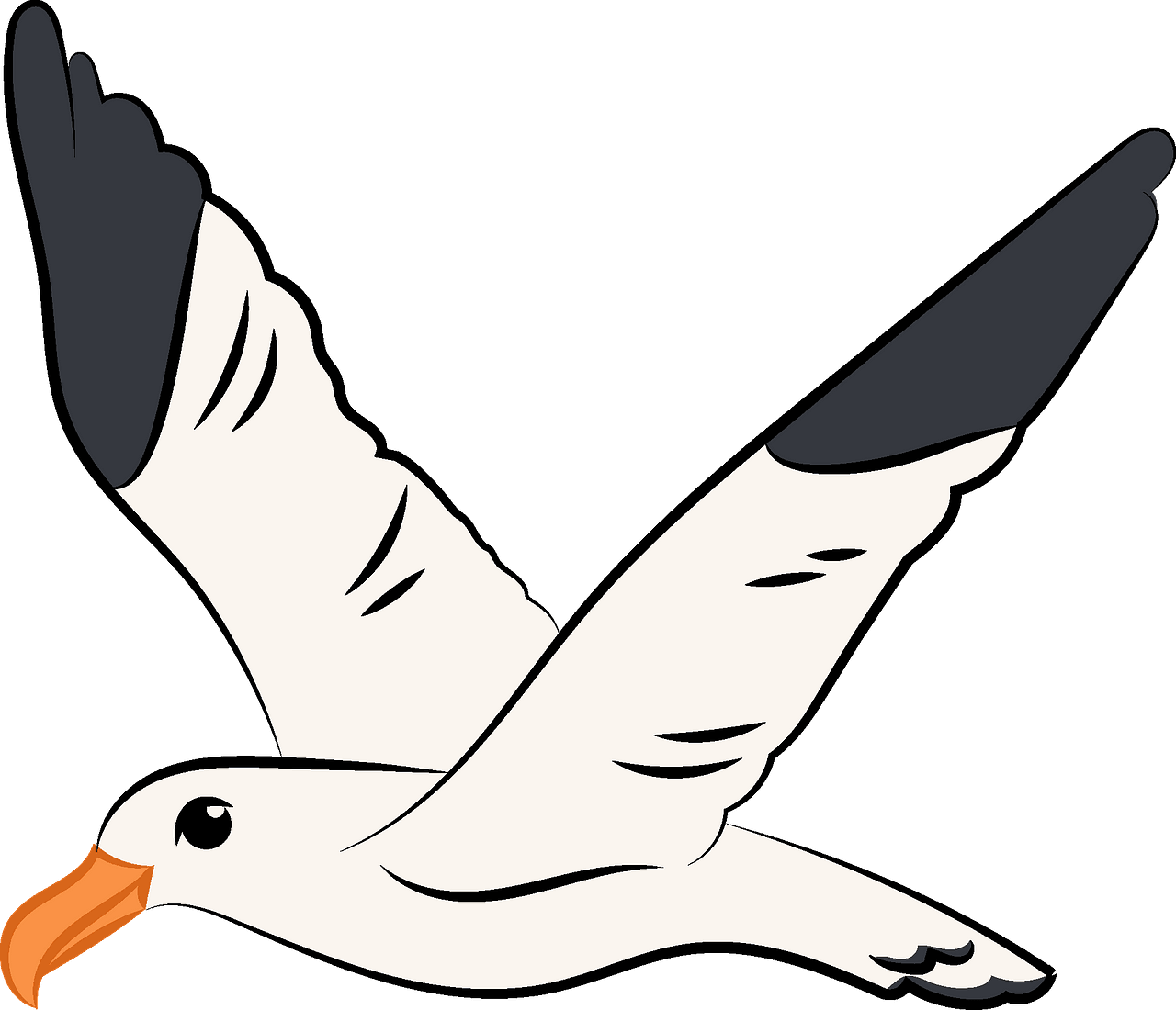 Flying Seagull Clipart - Flying Seagull Clip Art, HD Png Download PNG with transparent background
