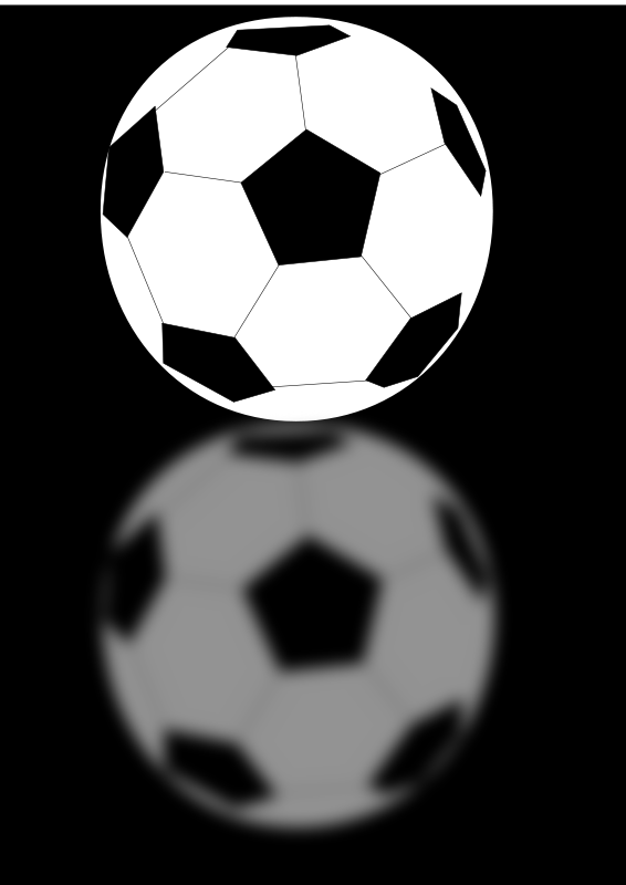 Soccer Ball Reflection Black Background