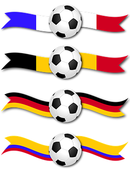 Soccer Balls With Ribbons