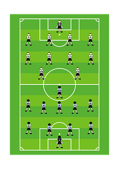 Soccer Formation442 Illustration PNG with transparent background