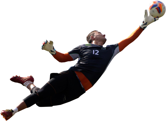 Soccer Goalkeeper Diving Save