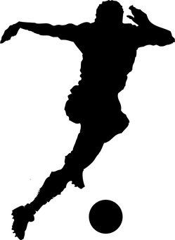 Soccer Player Black Background PNG with transparent background