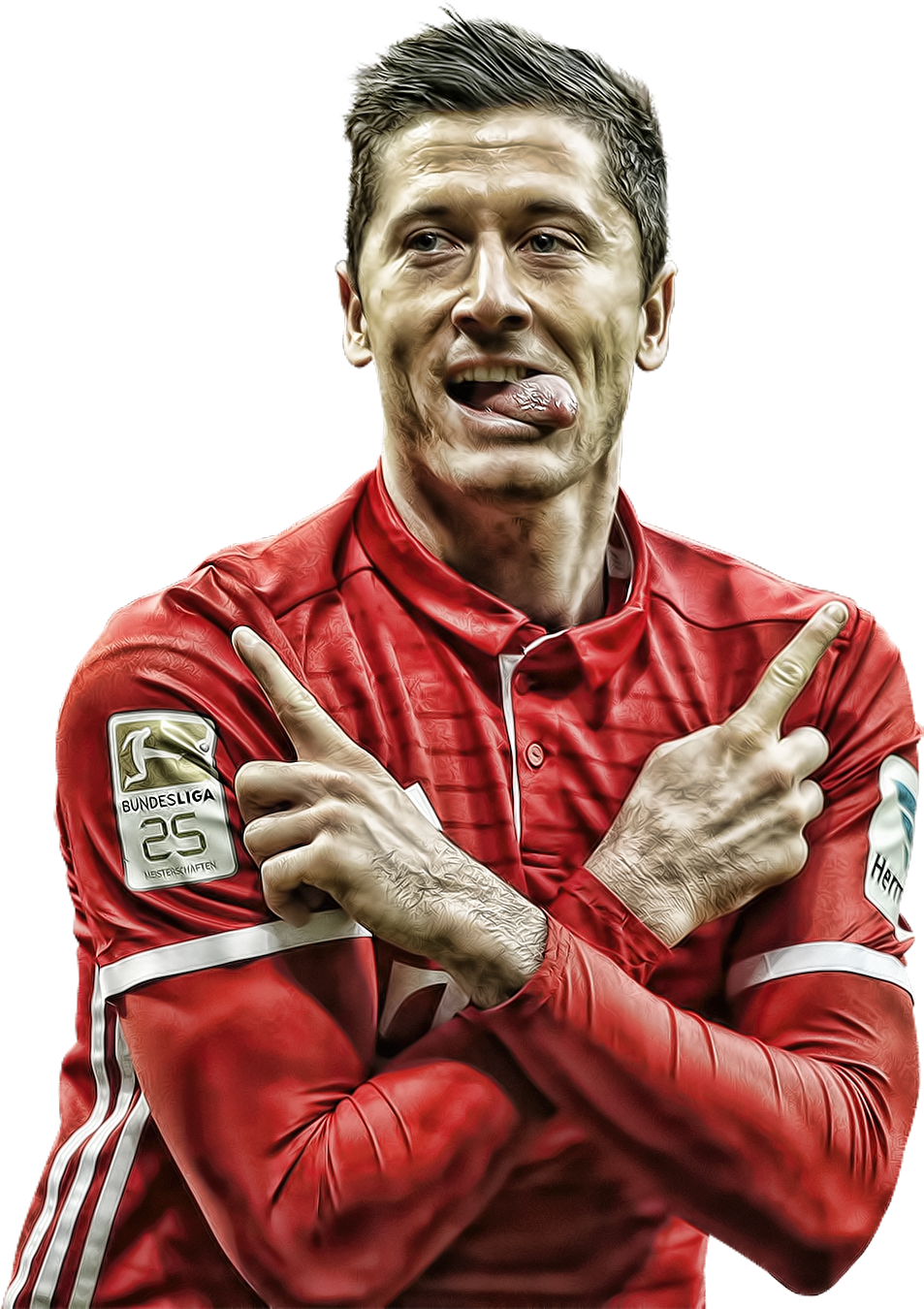 Soccer Player Celebration Gesture PNG with transparent background