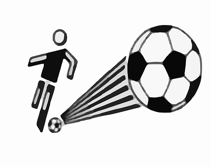 Soccer Player Kicking Ball Illustration PNG with transparent background
