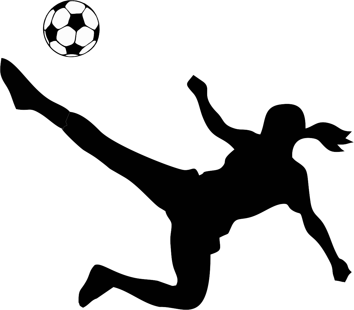 Soccer Player Silhouette Action