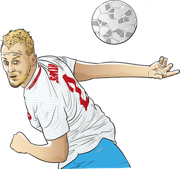 Soccer_ Player_ Throwing_ Ball_ Illustration PNG with transparent background