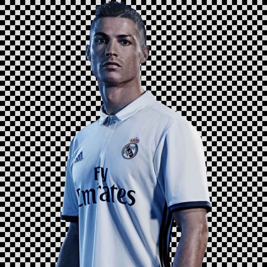 Soccer_ Star_ Real_ Madrid_ Kit PNG with transparent background