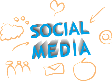 Social Media Concept Art PNG with transparent background