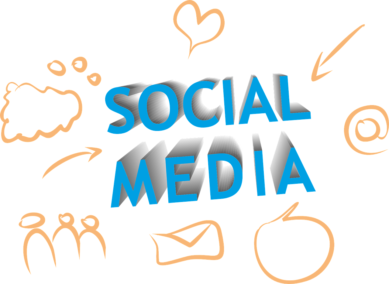 Social Media Concept Illustration PNG with transparent background