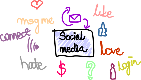 Social Media Concepts Doodle Background PNG with transparent background