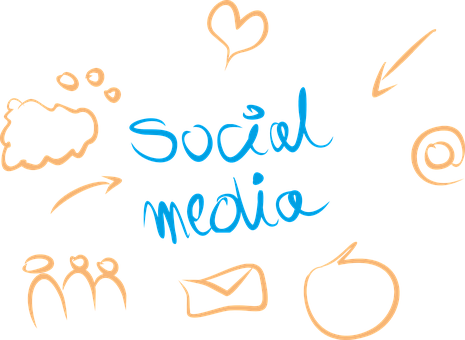 Social Media Concepts Illustration PNG with transparent background