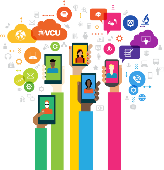 Social Media Connectivity Illustration PNG with transparent background