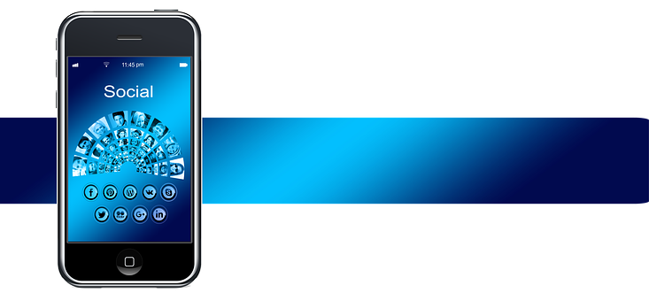 Social Media Connectivity Smartphone PNG with transparent background