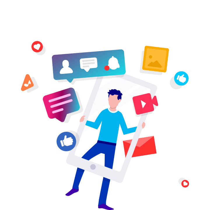 Social Media Engagement Illustration