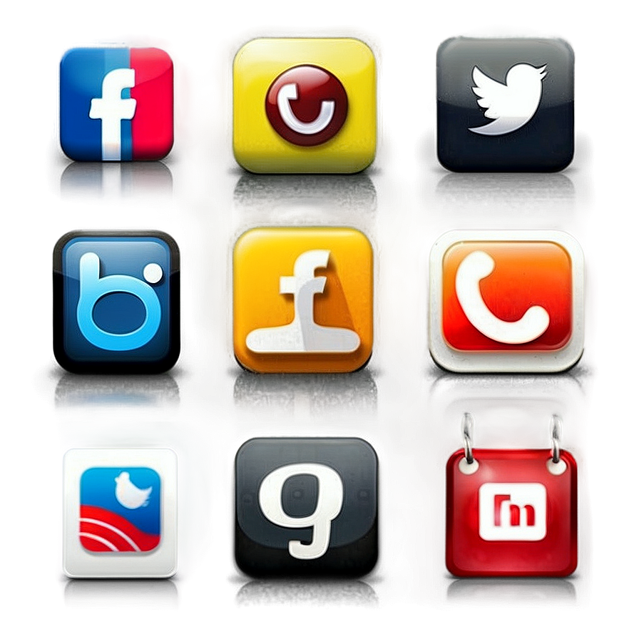 Social Media Icons for Business PNG kfc20 PNG image with a transparent background, free high-resolution download