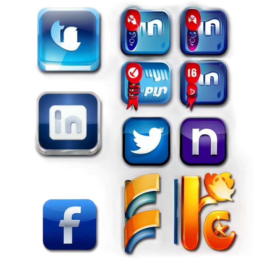 Social Media Icons for Business PNG vrb2 PNG image with a transparent background, free high-resolution download