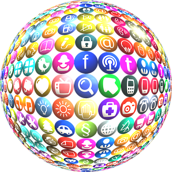 Social Media Icons Globe