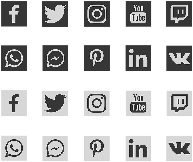 Social Media Icons Pattern PNG with transparent background