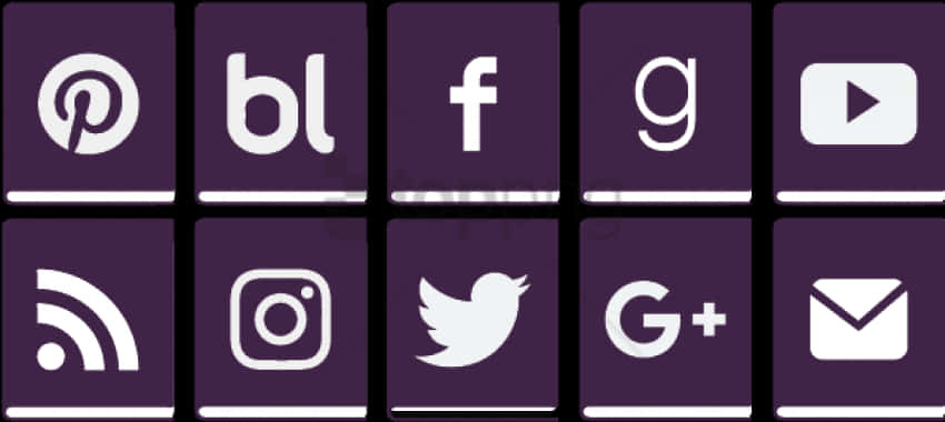 Social Media Icons Purple Background