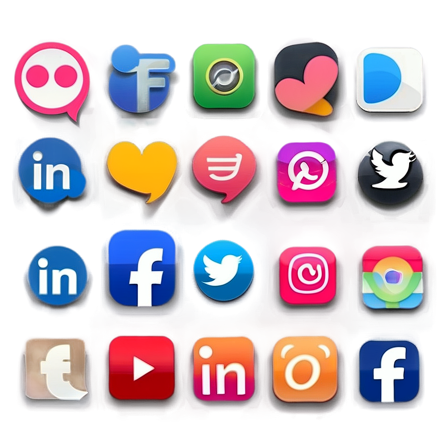 Social Media Icons With Names Png 05252024