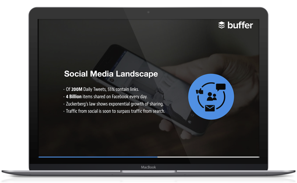 Social Media Landscape Presentation PNG with transparent background
