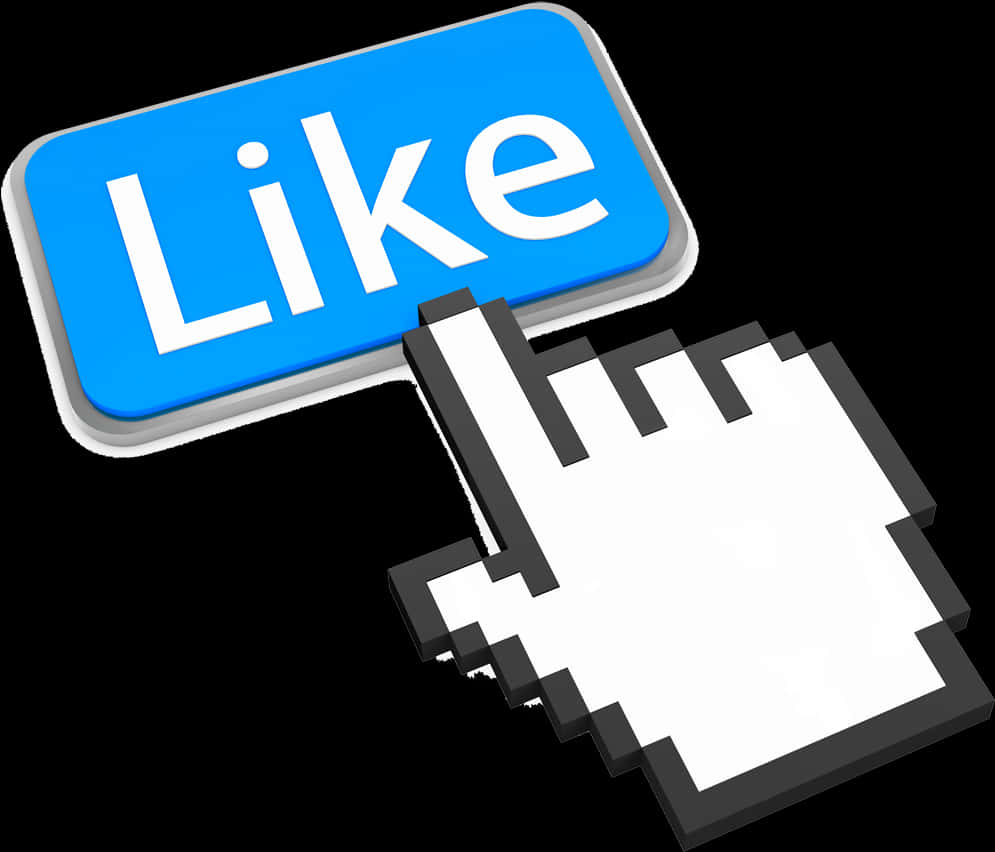 Social Media Like Buttonand Cursor