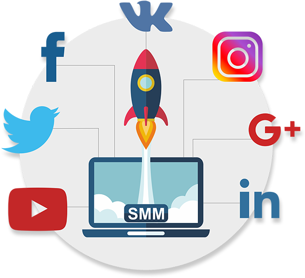 Social Media Marketing Launch Graphic PNG with transparent background