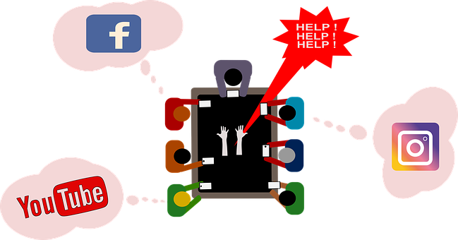 Social Media Overwhelm PNG with transparent background