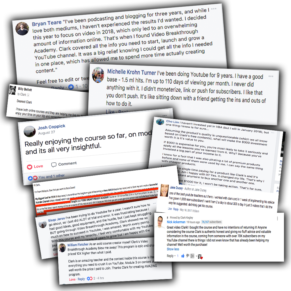 Social Media Testimonials Collage