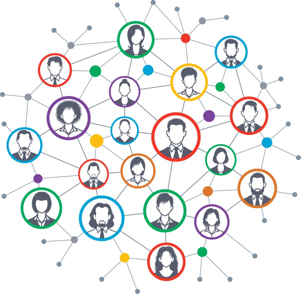 Social Network Connections Graphic