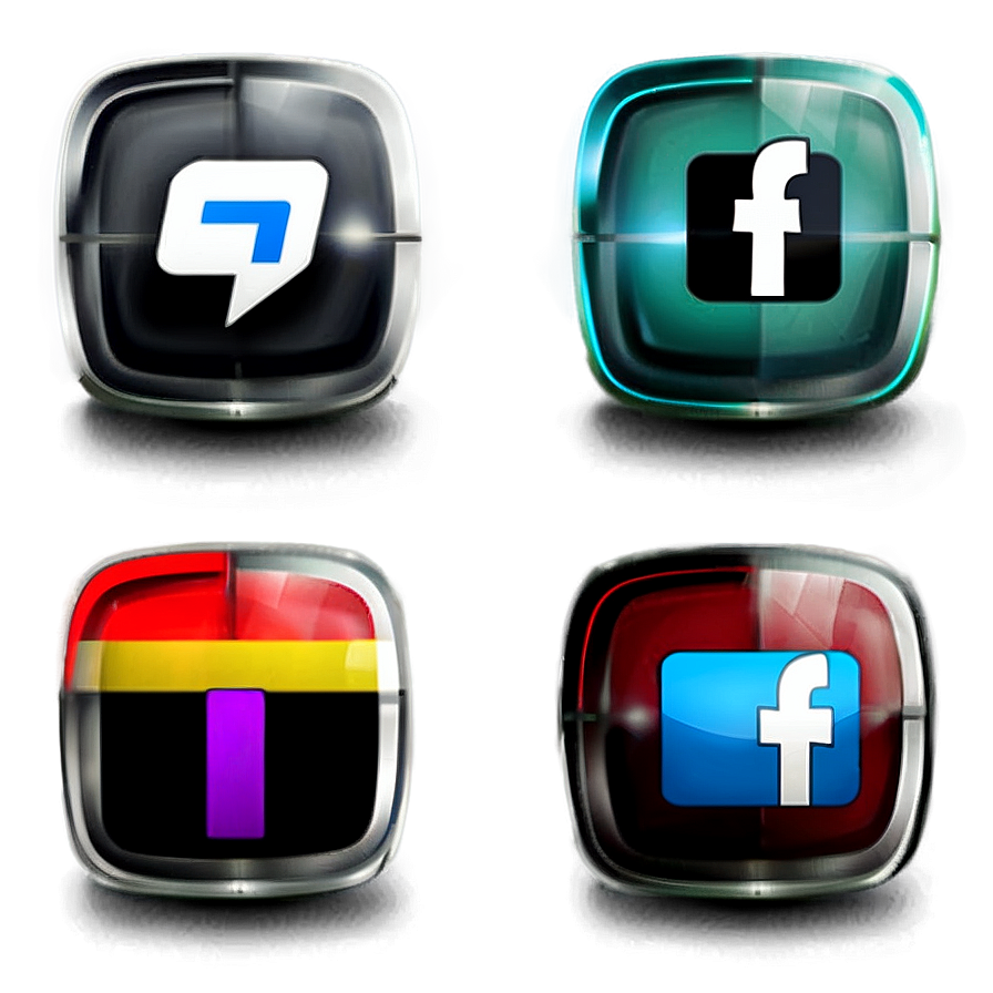 Social Network Icons Collection PNG 05252024 PNG image with a transparent background, free high-resolution download
