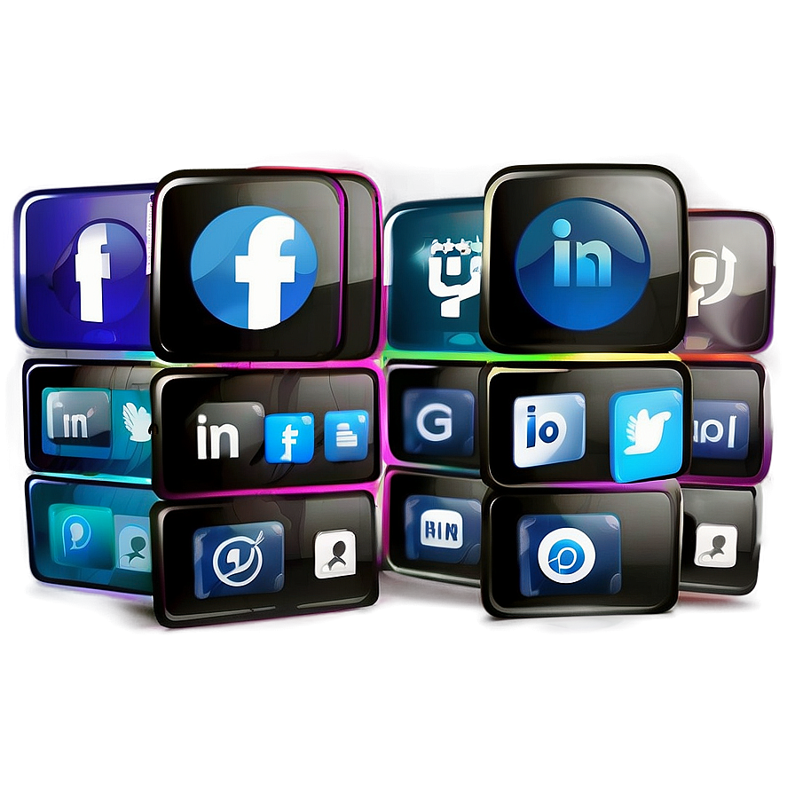 Social Network Icons Collection PNG wye74 PNG image with a transparent background, free high-resolution download