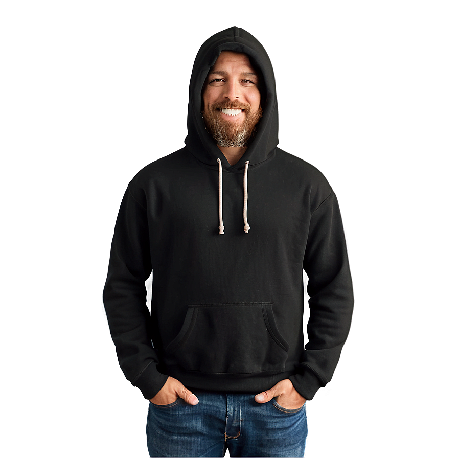 Soft Black Hoodie Png 05252024