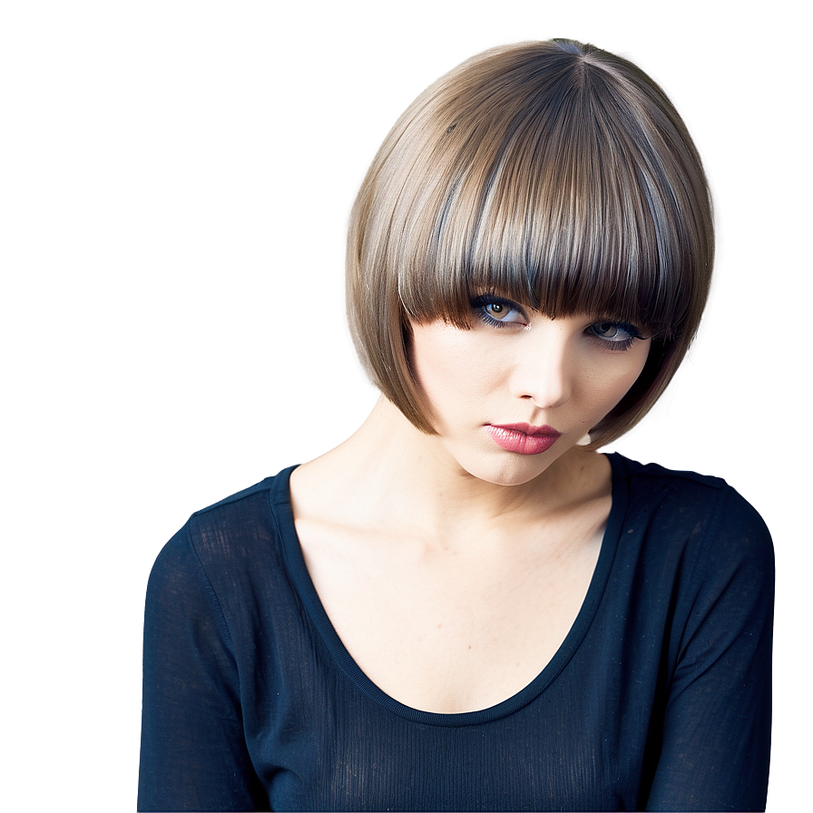 Soft Bowl Cut Style For Women Png 85