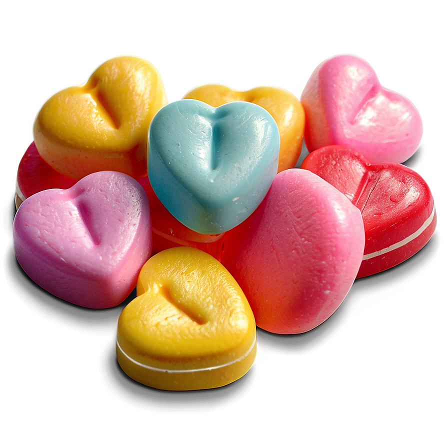 Soft Candy Hearts Png 39